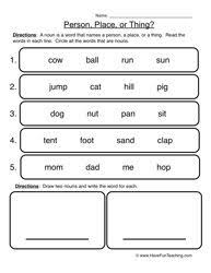 Resources Worksheets Nouns Worksheet Verb Worksheets Types Of Nouns