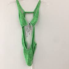 Indah Roxanne One Piece Swimsuit Fluoro Green Nwt