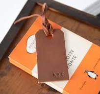 Luggage Tags: Brown Leather Tag | custom luggage tag by KMM ...
