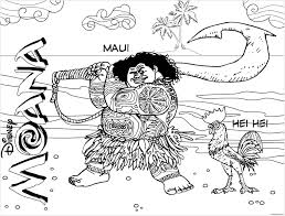 Moana crab page coloring pages. Maui And Hei Hei From Moana Coloring Pages Cartoons Coloring Pages Coloring Pages For Kids And Adults