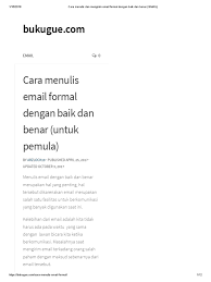 Maybe you would like to learn more about one of these? Contoh Email Formal Dalam Bahasa Indonesia