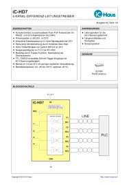 The switches are controlled via ttl/lvds inputs. Ic Hd7 4 Kanal Differenz Leitungstreiber Ic Haus Pdf Katalog Technische Unterlagen Prospekt