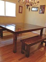 Massive 6 X6 Farmhouse Table Finished Farmhouse Table Kitchen Table Makeover Diy Furniture Building