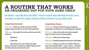 routines for kids with adhd your sample schedule