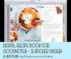 Goodnotes Ipad Digital Planner Blank Recipe Book Digital Etsy Digital Planner Digital Recipe Book Recipe Book