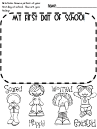 First Day Of School Freebie Kindergarten First Day First Day Of School Activities School Worksheets