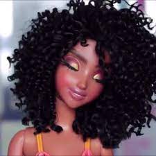Would You Get Your Kids One Of These Dolls 67483694403680872 Perruques Bouclees Boucler Ses Cheveux Naturellement Idee Coiffure Cheveux Crepus