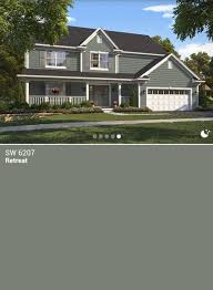 Lazy gray is subtle and relaxing gray. Pale Green House Exterior Paint Color Retreat Sherwin Wi Sherwin Williams Exterior House Colors Outside House Paint Exterior House Paint Color Combinations