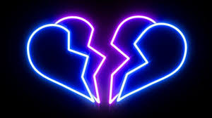 Aesthetic Broken Heart Black And Blue Wallpaper Neon Signs Google Search Broken Heart Wallpaper Neon Signs Neon Wallpaper