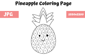 Have fun and good luck with your portray. Coloring Page For Kids Pineapple Face Graphic By Mybeautifulfiles Creative Fabrica