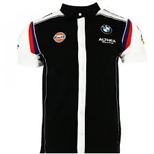 Gulf Althea Bmw Motorsport Shirt Details Gulf Althea Racing And Bmw Logos On The Front Bmw Motorsport And Audes Logos On Shoulder Gu Racing Shirts Shirts Bmw