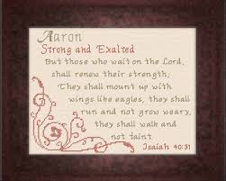 Aaron Name Blessings Personalized Cross Stitch Design From Joyful Expressions Cross Stitch Personalized Cross Cross Stitch Designs