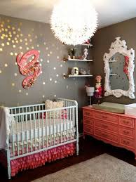 Pictures of cute, decorated pink nurseries. Coral Gray Gold Baby Nursery Design Baby Girl Room Girl Room