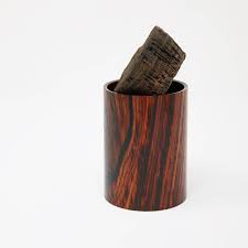 Turned Wooden Box In Cocobolo With A Natural Cork Bung Salvaged From An Aged Macallan Malt Whisky Cask A Sweet Handmade Wooden Bowls Jar Storage Malt Whisky