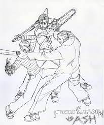 Freddy vs jason coloring pages at getdrawings free download. Freddy Vs Jason Vs Ash By Zakukun Freddy Krueger Coloring Pages Aquaman Coloring Pages Minion Coloring Pages