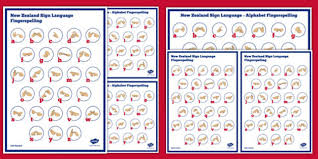 free new zealand sign language alphabet fingerspelling