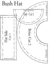 Bush Hat Pattern Only Need To Find The Size It Has To Be Printed As It Is Mean For A Ball Jointed Mannequin Size In 2020 Hat Patterns To Sew