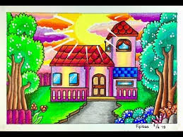 Gratis untuk komersial tidak perlu kredit bebas hak cipta. Cara Gradasi Warna Ep 136 Tema Gambar Rumah Dan Alam Youtube Gambar Warna Cara Menggambar