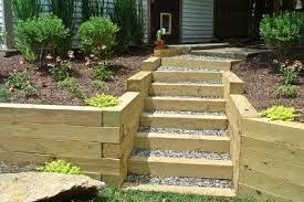 Instor Lnd Pressure Treated Lumber Landscape Timbers Wood Retaining Wall Retaining Wall Steps