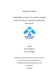 Maybe you would like to learn more about one of these? Doc Proposal Skripsi Pemberdayaan Dana Zakat Baitul Qiradh Tahun 2014 Melalui Program Usaha Kecil Menengah Oleh Entie Permata Nim 1531200004 Enty Arthaamalia Academia Edu