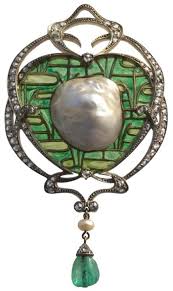 Fonseque Et Olive Impressive Art Nouveau Brooch Pendant France Circa 1895 Designed By Emile Art Nouveau Jewelry Art Nouveau Antiques Art Nouveau Pendant