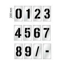 0 To 9 Number Stencil Set Car Park Stencil Spray Paint Stencil 200mm High 794397453463 Ebay