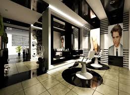 Interior Barber Shop Design Black And White Barbershop On Behance Barbershop Design Modern Barber Shop Shop Design