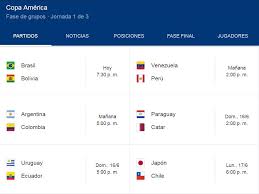 Los dirigidos por ricardo gareca se vieron muy superados ante. View 23 Partidos De Hoy Copa America