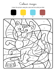 Y también este libro fue escrito por un escritor de libros que se considera popular hoy en día, por. Colour By Numbers Gato Tigre Dibujos Para Colorear