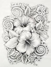 45 Beautiful Flower Drawings And Realistic Color Pencil Drawings Beautiful Flower Drawings Hibiscus Tattoo Tattoos