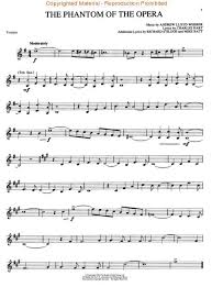 The Phantom Of The Opera Trumpet Trumpet Sheet Music Clarinet Sheet Music Violin Sheet Music