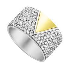 Anel Ouro Amarelo Ouro Branco E Diamantes Vivara Anel Vivara Confeccionado Em Ouro Amarelo 18k Ouro Branco Anel Feminino Aneis Vivara Acessorios Femininos