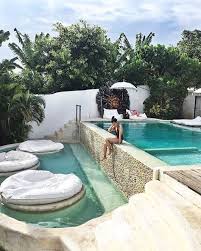 Swimming Pool Tropical Travel Julie De La Playa Pool House Designs Swimming Pools Backyard Backyard Pool Designs