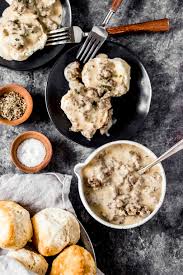 Image result for sausage gravy biscuits