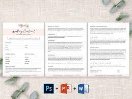 As much as the legal aspects of being a wedding photographer might not be the thankfully, there is a fairly standard set of things that your wedding photographer contract should include. Wedding Photography Contract Template Wedding Agreement By Designscozy Thehungryjpeg Com