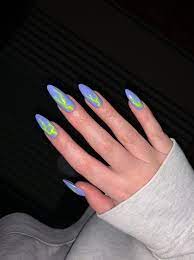 Home Purple Nails Grunge Nails Lightning Nails