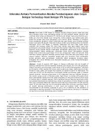 Interaksi dan motivasi belajar mengajar. Top Pdf Interaksi Antara Pemanfaatan Media Pembelajaran Dan Gaya Belajar Terhadap Hasil Belajar Ips Terpadu 123dok Com