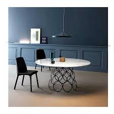 modern 12mm black glass round dining