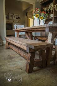 4x4 Truss Benches Diy Dining Table Farmhouse Dining Table Dining Table With Bench