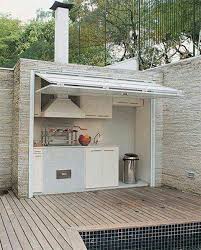 Here S A Clean Looking Yet Compact Outdoor Kitchen Idea On The End Of This Deck We Design And Install Ou Outdoor Kitchen Outdoor Kitchen Design Outdoor Rooms