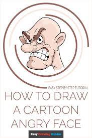 How To Draw A Cartoon Angry Face - Really Easy Drawing Tutorial | Angry  Face, Drawing Tutorial Easy, Easy Drawings