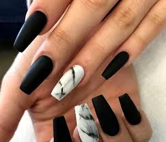 Black Acrylic Nails Coffin Nail Gelnailpolish Black Acrylic Nails Marble Acrylic Nails Coffin Nails Designs