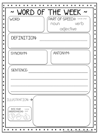 Your Thrifty Co Teacher Worksheet Wednesday Teaching Vocabulary Teaching Writing Teaching Language Arts