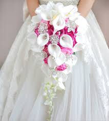 Cascading wedding bouquets summer wedding bouquets wedding flowers bridal bouquets whimsical wedding theme autumnal garden bridesmaid bouquet bridal bouquets bridesmaids outdoor wedding decorations table decorations indoor wedding blush pink wedding ideas rustic. Janevini Waterfall Red Wedding Flowers Bridal Bouquets Artificial Pearls Crystal Wedding Bouquets