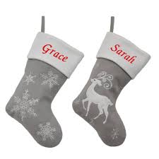 Check spelling or type a new query. Luxury Personalised Embroidered White And Silver Christmas Stockings W Personalised Christmas