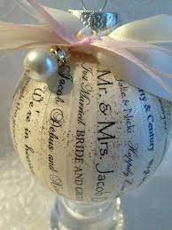Christmas Wedding Ornament Svatebni Vanocni Ozdobicka Na Stromek Diy Wedding Gifts Wedding Gift Diy Custom Wedding Gifts