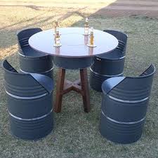 Recycle Oil Barrels Into Outdoor Furniture Barrel Furniture Oil Barrel Homemade Furniture