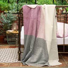 Peaceful Truce Troyes Cotton Blanket Throw By Ibena Throw Blanket Blanket Grey Throw