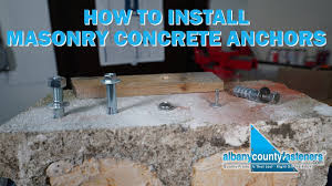 Once inserted into the hole in the concrete, the nut is turned clockwise. How To Install Masonry Concrete Anchors Fasteners 101 Youtube