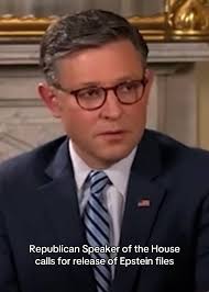 Mike Johnson Calls for Release of Epstein Files